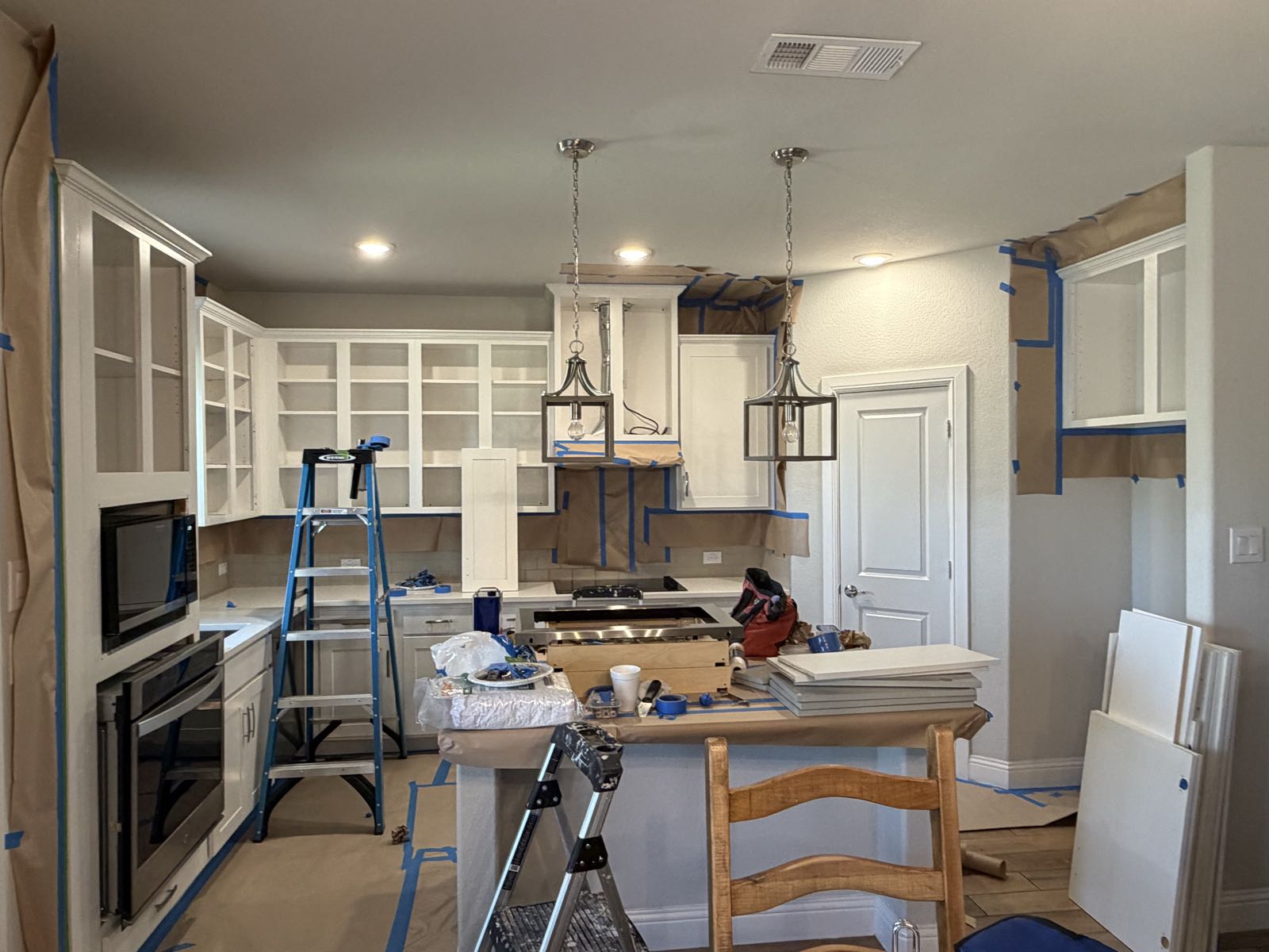 Kitchen mid-construction during remodel